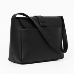 495 Black Faux Leather Shoulder Purse Bag