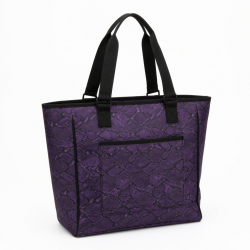 Bag Snake Purple Tote Pocket Black
